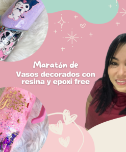 Maraton de decoración de vasos con resina y epoxy free grabado
