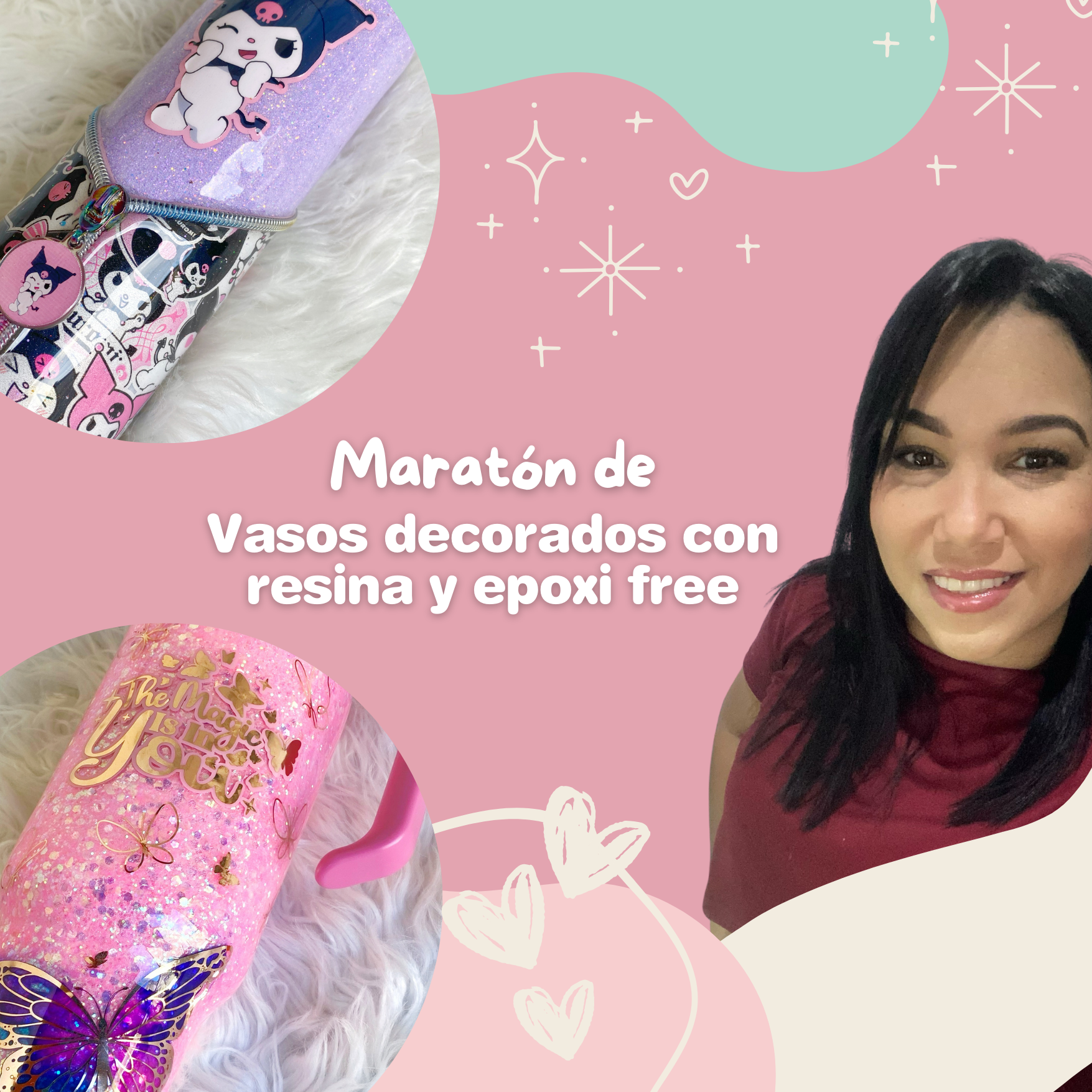 Maraton de decoración de vasos con resina y epoxy free grabado