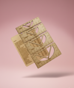 Kit de 4 reglas de estampado y Tabla con parámetros de sublimacion