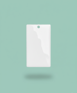 Llavero rectangular de acrílico blanco brillante 4 x 7 cm para sublimación, resina, UVDTF, DTF o vinilo (6 o 12 unidades)
